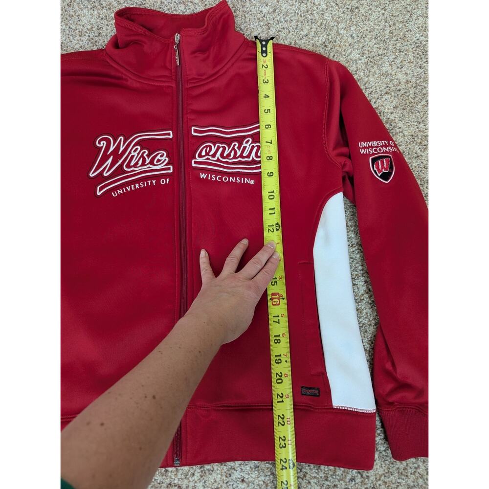 VINTAGE Jansport University Of Wisconsin Badgers Full Zip Jacket Womens Large - Picture 6 of 8